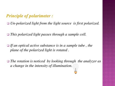 polarimeter principle ppt|how to use a polarimeter.